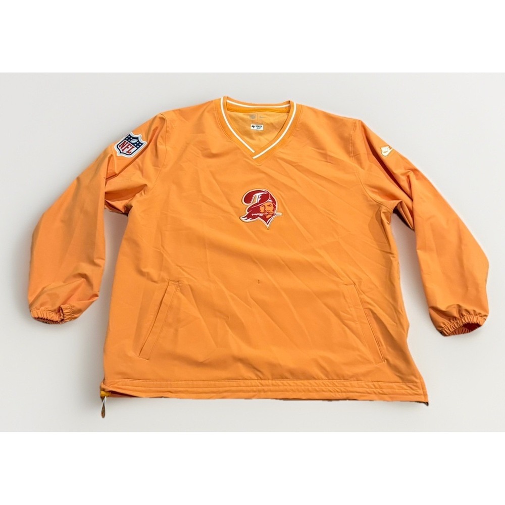 Nike NFL Tampa Bay Buccaneers Throwback V-Neck Creamsicle Pullover XL Team Issue